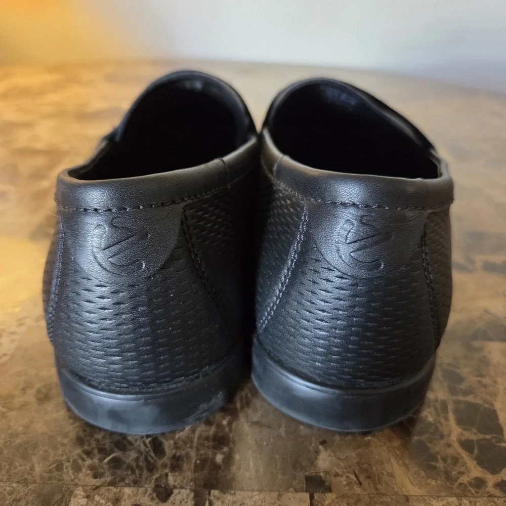 Ecco sz 45 men's Tray Tech light penny loafer black‎ casual career comfort